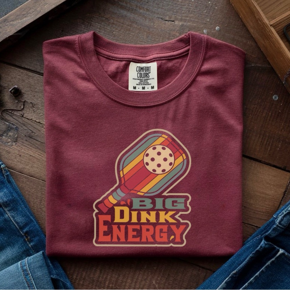 Comfort Colors Maroon Graphic Tee x Big Dink Energy